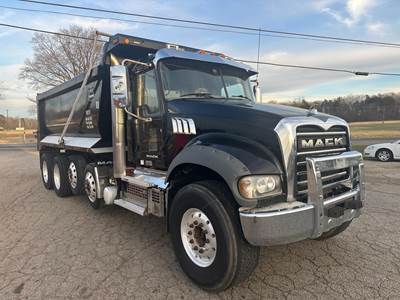 Mack Granite GU713 Quad Axle Dump Truck - MP8 455HP, 12 Speed M Drive Automatic, 17.5' Dump