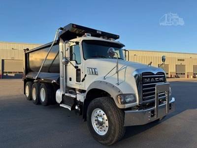 Mack Granite GU713 Tri Axle Dump Truck - MP8-445C 445HP, 10 Speed Manual, 16' Dump