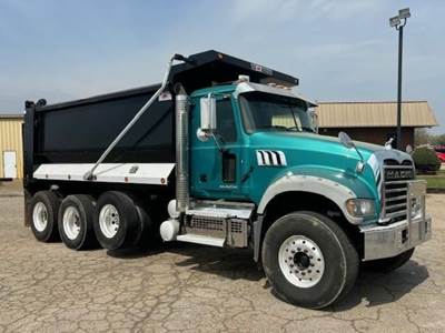 Mack Granite GU713 Tri Axle Dump Truck - MP8 455HP, 6 Speed Allison Rds Automatic