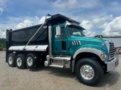 Mack Granite GU713 Tri Axle Dump Truck - MP8 455HP, 6 Speed Allison Rds Automatic