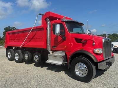 Peterbilt 567 Quad Axle Dump Truck - Paccar 455HP, 6 Speed Allison Rds Automatic