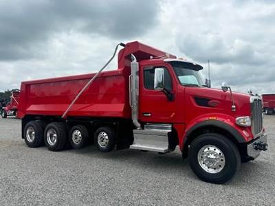 Peterbilt 567 Quad Axle Dump Truck - Paccar 455HP, 6 Speed Allison Rds Automatic