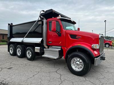 Peterbilt 567 Tri Axle Dump Truck - Cummins 485HP, 6 Speed Allison Rds Automatic, 16' Dump