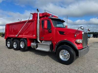 Peterbilt 567 Tri Axle Dump Truck - Cummins 485HP, 18 Speed Manual, 18' Dump