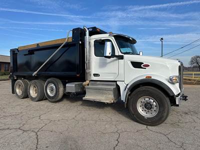 Peterbilt 567 Tri Axle Dump Truck - Cummins 525HP, 6 Speed Allison Rds Automatic, 17.5' Dump