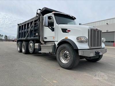 Peterbilt 567 Tri Axle Dump Truck - Cummins 485HP, 6 Speed Allison Rds Automatic