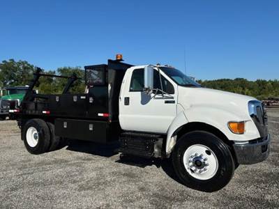 Ford F-750 XL 14 ft Flatbed Truck - 250HP, 6 Speed Automatic