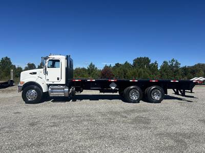 Peterbilt 348 Tandem Axle 26 ft Flatbed Truck - 330HP, 6 Speed Allison Rds Automatic