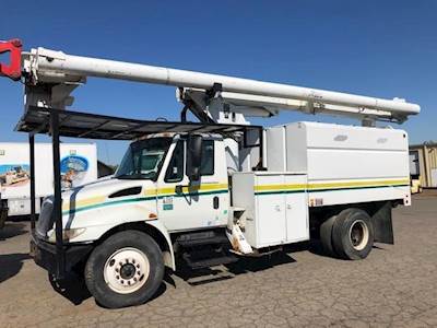 International DuraStar 4300 Single Axle Forestry Bucket Truck - DT466, 210HP, 6 Speed Manual