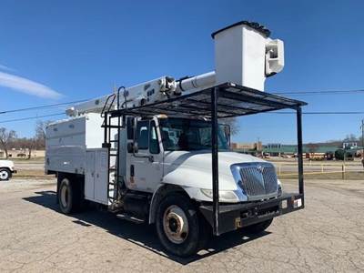 International DuraStar 4300 Single Axle Forestry Bucket Truck - DT466, 210HP, 6 Speed Manual