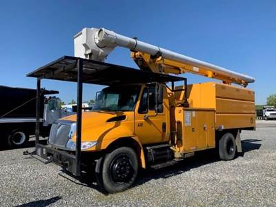International DuraStar 4300 Single Axle Forestry Bucket Truck - DT466, 225HP, 6 Speed Manual
