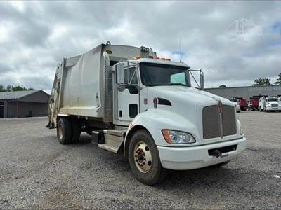 Kenworth T370 Single Axle Side Load Garbage Truck - Paccar, 300HP, 6 Speed Allison Rds Automatic