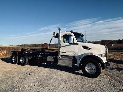 Peterbilt 567 Roll Off Truck - Cummins, 450HP, 6 Speed Allison Rds Automatic