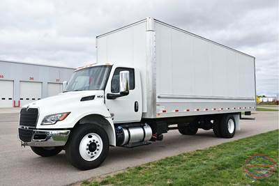 International MV 26 ft Box Truck - 5 Speed Automatic, Roll up Door