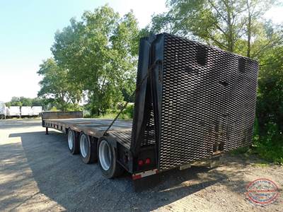 Nelson 50x102 Tri Axle Steel Drop Deck Trailer - Spring, Fixed Axle