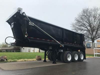 E-Pak 44 ft Half Round End Dump Trailer - Eight Axle, Steel, Spring