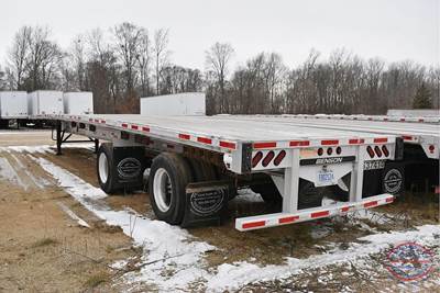 Benson 53x102 Aluminum Flatbed Trailer - Air Ride, Sliding Spread Axle
