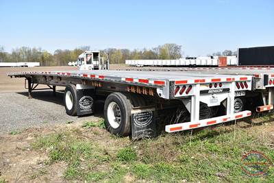 Benson 53x102 Aluminum Flatbed Trailer - Air Ride, Sliding Spread Axle