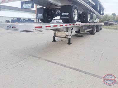 Extreme 53x102 Aluminum Flatbed Trailer - Air Ride, Fixed Spread Axle
