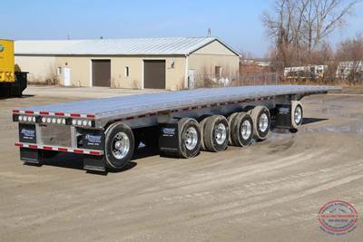 Extreme XP75 53x102 Six Axle Aluminum Flatbed Trailer - Air Ride, Fixed Axle
