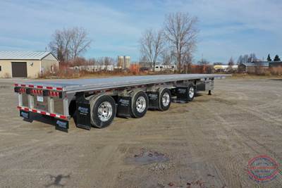 Extreme XP75 53x102 Quad Axle Aluminum Flatbed Trailer - Air Ride, Fixed Axle