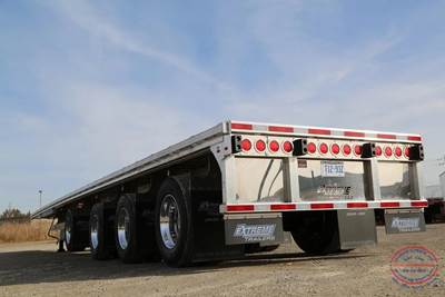 Extreme XP75 53x102 Quad Axle Aluminum Flatbed Trailer - Air Ride, Fixed Axle
