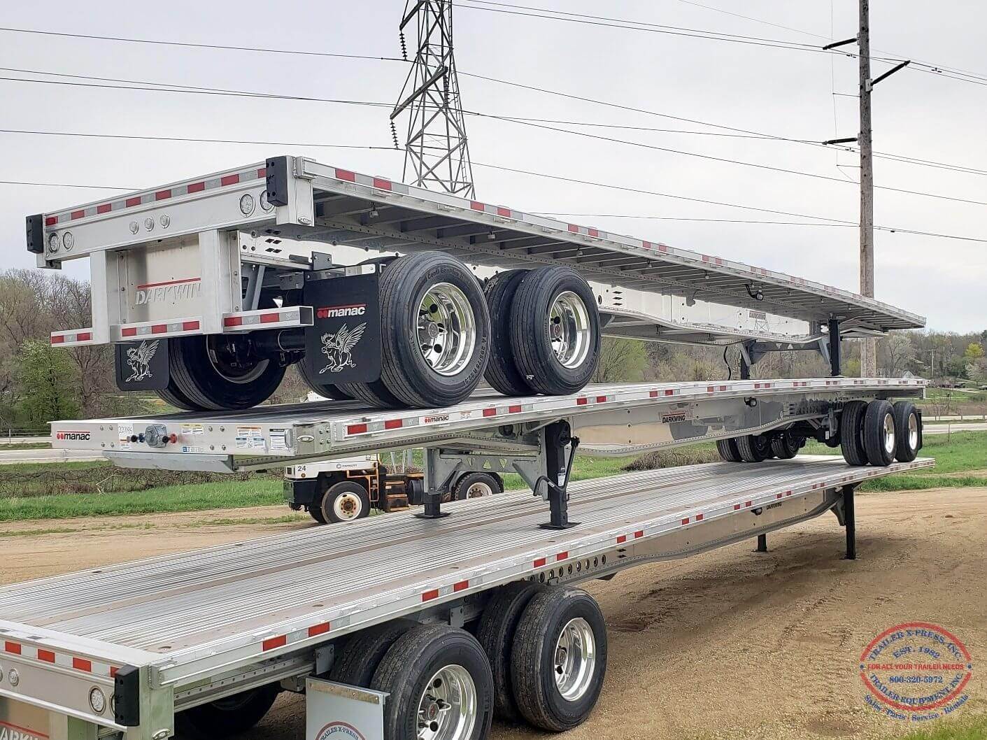 2025 Manac (2) 48FT ALUM FLATBEDS W/ SLIDING AXLES Flatbed Trailer For