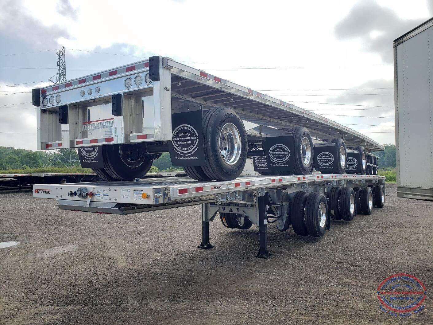 2023 Manac 53x102 Quad Axle Aluminum Flatbed Trailer Air Ride, Spread