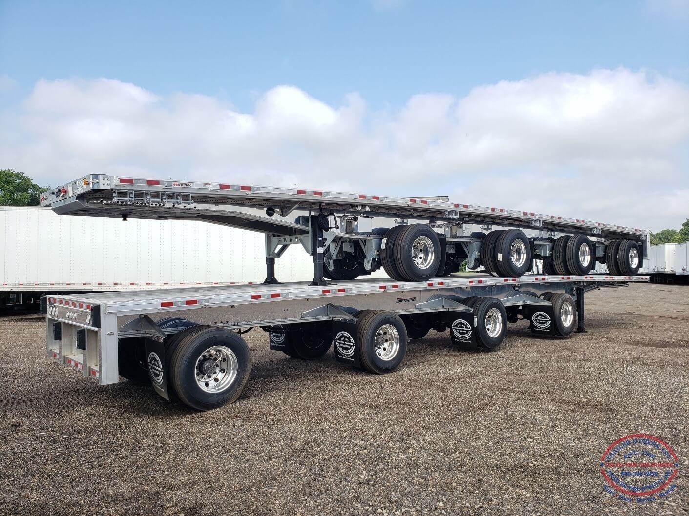 2023 Manac 53x102 Quad Axle Aluminum Flatbed Trailer Air Ride, Spread