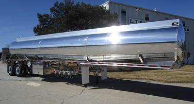 LBT 43x96 Tandem Axle Aluminum Fuel Tanker Trailer - Air Ride, Fixed Axle