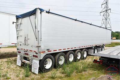 Titan 50x102 Seven Axle Aluminum Hopper / Grain Trailer - Air Ride, Fixed Axle