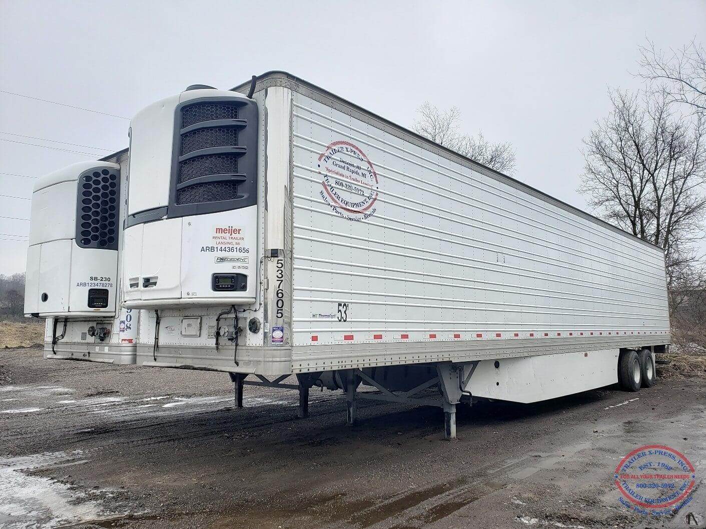 2015 Hyundai 53 ft Reefer Trailer Sliding Axle, Swing Door, Thermo