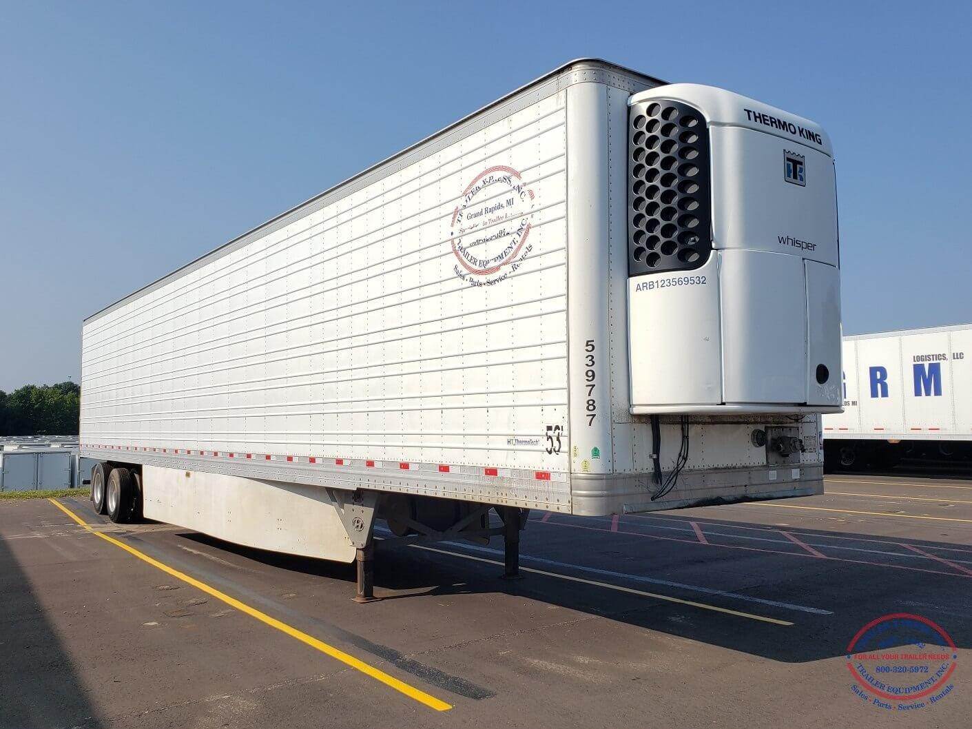 2014 Hyundai 53 ft Reefer Trailer Sliding Axle, Swing Door, Thermo