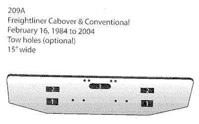 Freightliner Front Bumper for a Freightliner FLC112 1985-2000