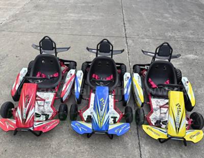FREE SHIPPING - NEW 2025 - Single RED Unit Electric Kids Go-Kart – Dual 350W Motors, 24V Battery, Disc Brakes