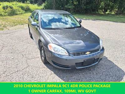 2010 Chevrolet Impala 9C1 4DR POLICE PACKAGE 1 OWNER, 109MI, WV GOVT