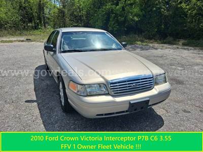2010 Ford Crown Victoria Interceptor P7B C6 3.55 FFV 1 Owner Fleet Vehicle !!!