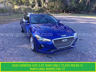 2020 Genesis G70 2.0T AWD TURBO ONLY 72,653 MILES MARYLAND INSPECTED !!!
