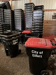 Garbage and Recycling Bins 95 Gallons Flip Lid