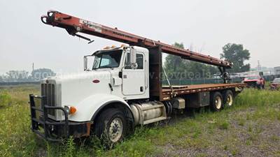 2013 Cleasby FBR-6-40 Roofing Conveyor Mtd on 2014 Peterbilt 365 T/A Flatbed Truck-Inoperable