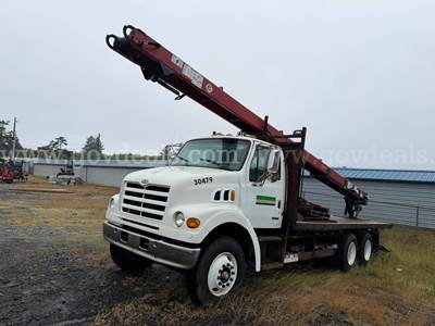 1999 Sterling LT7500 T/A Boom Truck W/ Cleasby Roofing Conveyor