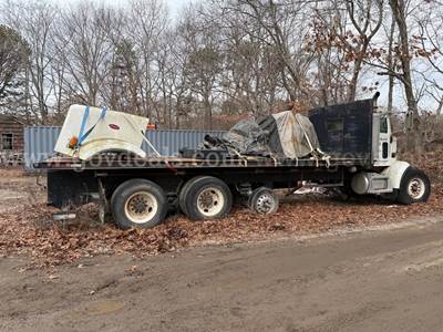 2007 peterbilt 357 cat motor, auto trans setup with moffit flatbed tri axle
