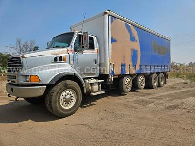 2007 Sterling LT9500 6x4 Quad/A Curtain Side Box Truck