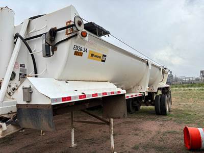 2 Lots: 2007 & 2014 RANCO ED26-34 Frameless Half-Round Rock End Dump Trailer