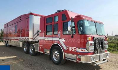 Fire truck with trailer