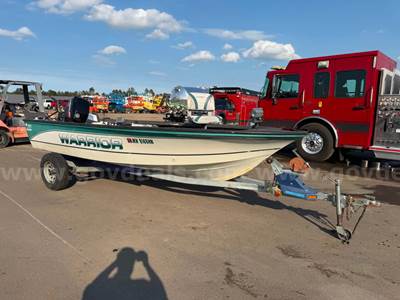 1998 WARRIOR V177 FALCON FISHING BOAT AND TRAILER