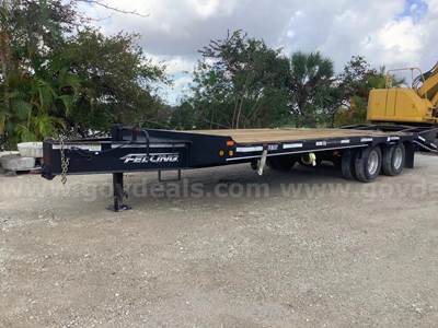 Trailer, FELLING (2018) Model FL20-2LP Deck Over, Dual Tandem 10K Axles, 20’ Hardwood Deck