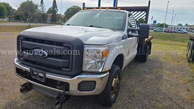 2013 Ford F350 SD 4x4 Flatbed Dump Dually -Inoperable