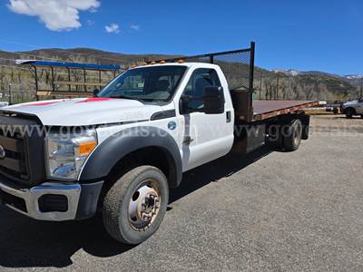 2013 Ford F 550 4x4 Flatbed Dump Dually -Inoperable
