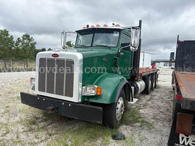 2014 Peterbilt 365 Tri/A Flatbed Truck-Inoperable